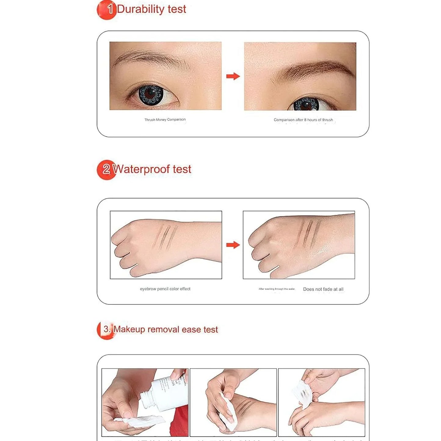 Waterproof 4-Prong Eyebrow Contour Pen – Microblading Precision - Arazalabllc