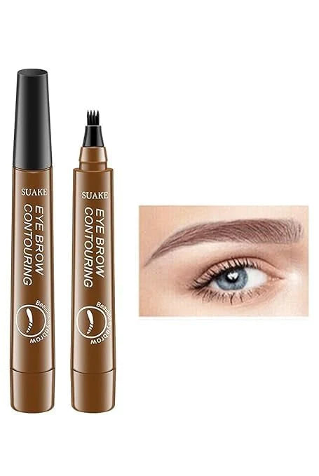Waterproof 4-Prong Eyebrow Contour Pen – Microblading Precision - Arazalabllc