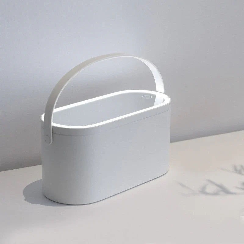 Portable LED Light Storage Box Beauty And Makeup Mirror - Arazalabllc