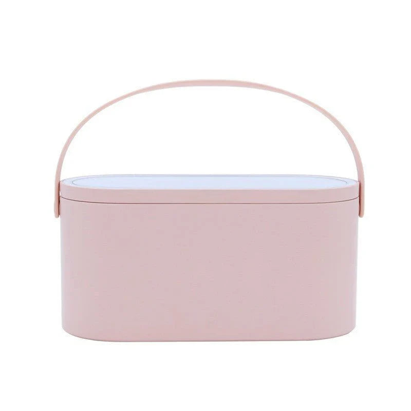 Portable LED Light Storage Box Beauty And Makeup Mirror - Arazalabllc