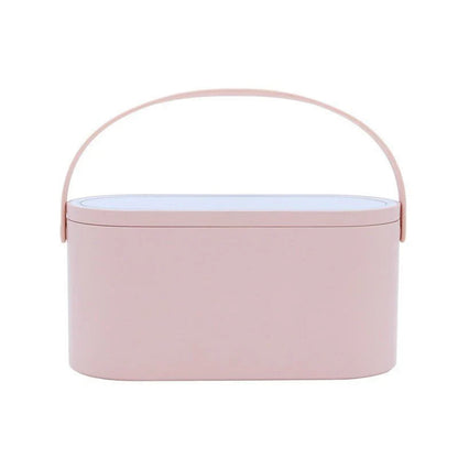 Portable LED Light Storage Box Beauty And Makeup Mirror - Arazalabllc