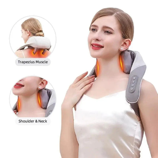 Full-Body Kneading Massager – For Neck, Shoulder, Back & Waist Relief - Arazalabllc